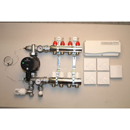 Gulvvarmestyring komplet system 4 kreds analog