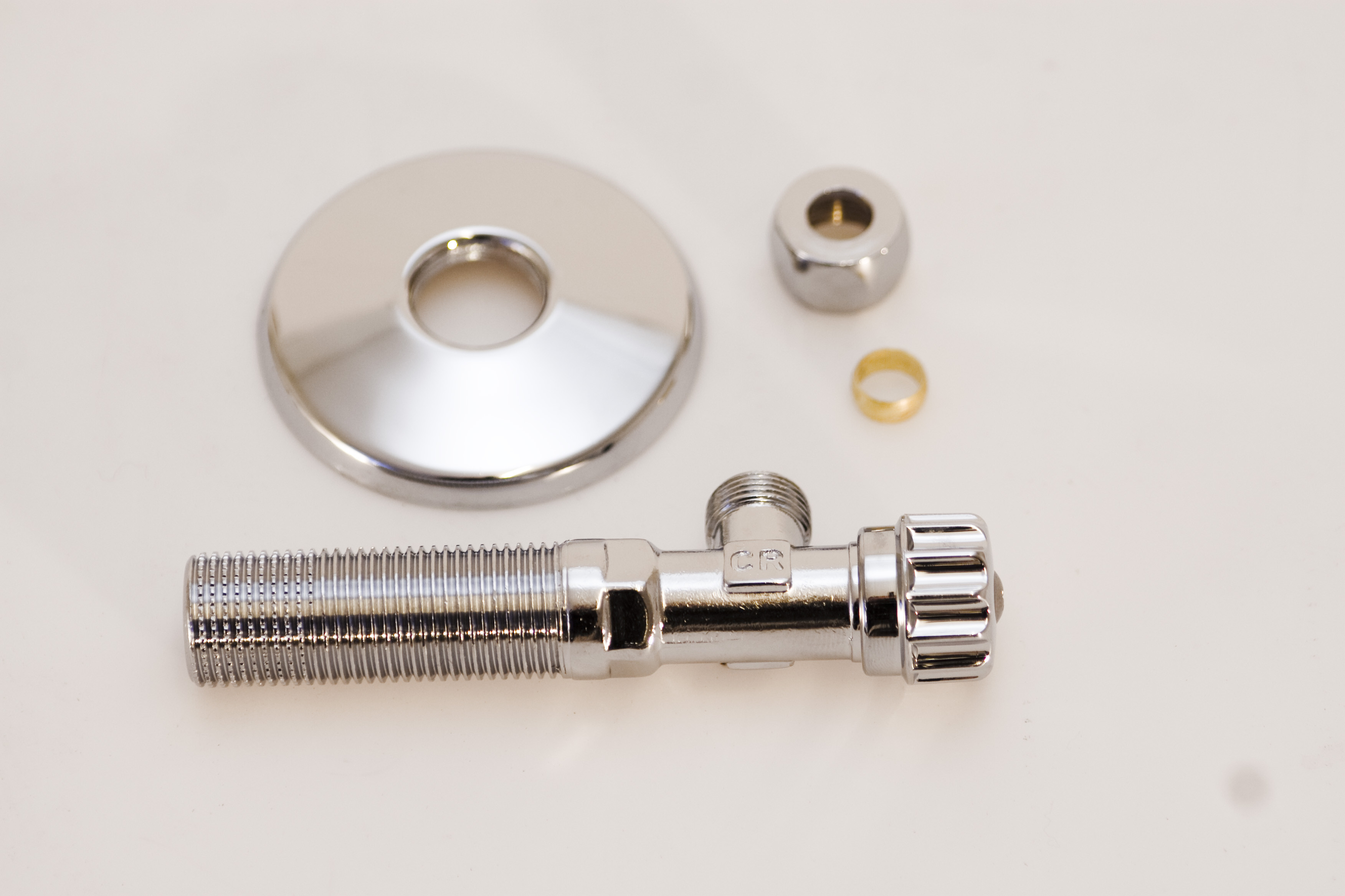 Stopventil 1/2" x 10mm - 1/2" roset