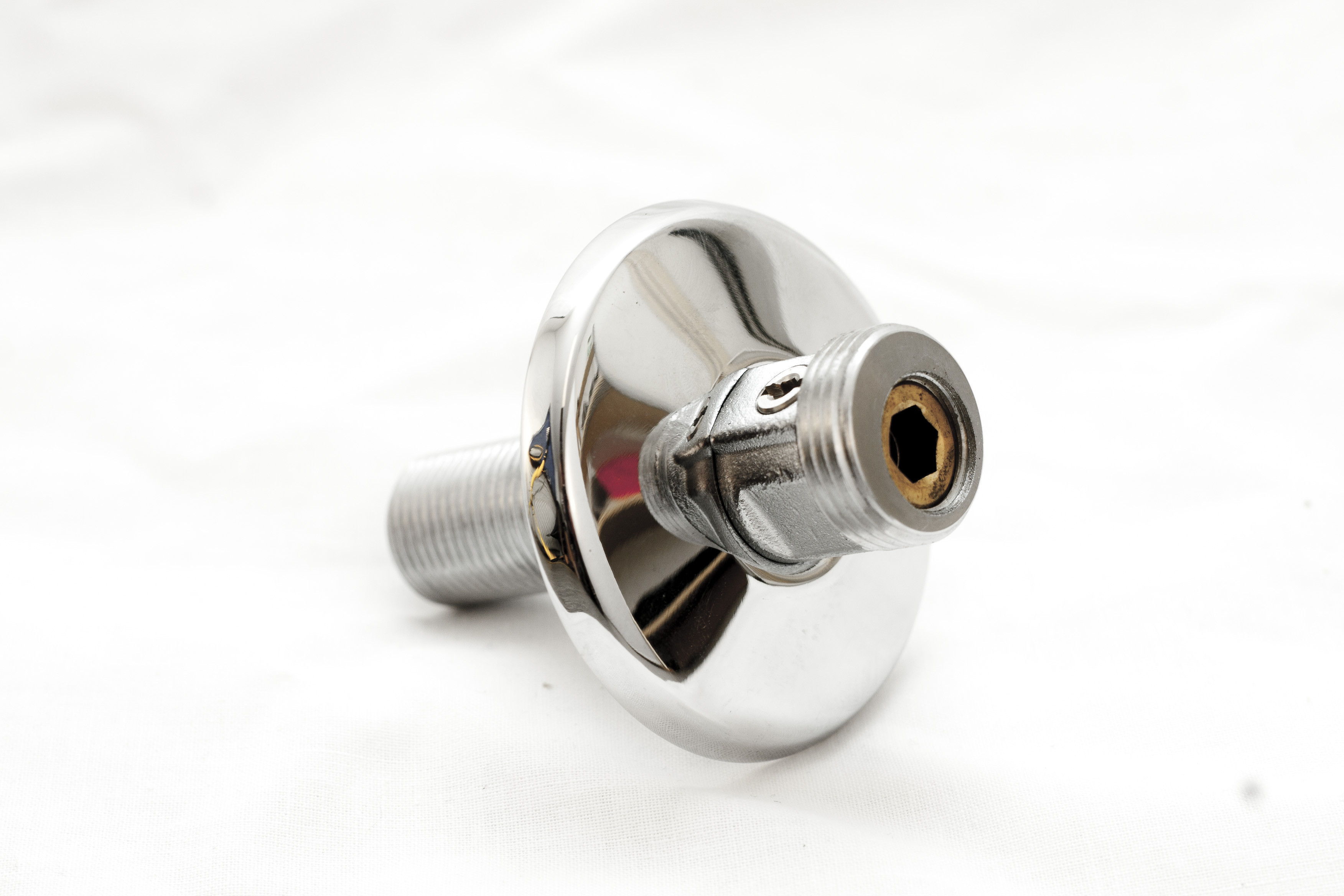 Tilslutning eksentrisk m. kuglehane 1/2" x 3/4" - 3/4"roset