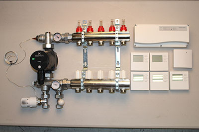 Gulvvarmestyring komplet system 5 kreds digital