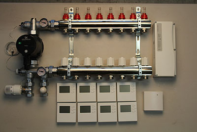 Gulvvarmestyring komplet system 8 kreds digital