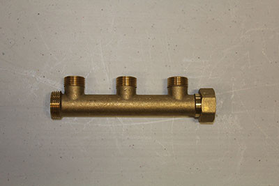 VA fordelerrør 3 afg. m/forskruening